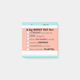 従業員の認識のポスト・イット賞は叫びます ポストイット