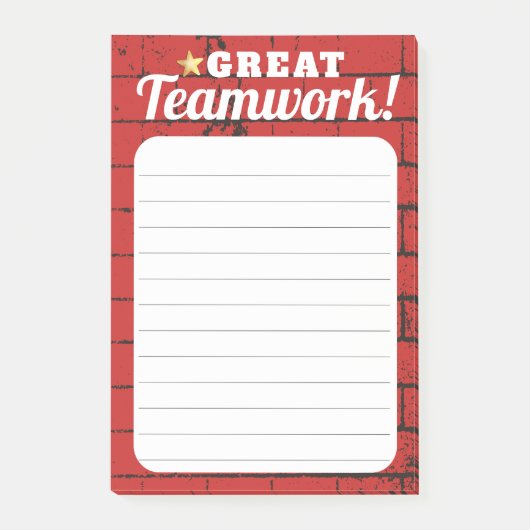 従業員の認識賞の星の素晴らしいチームワーク ポストイット (正面)