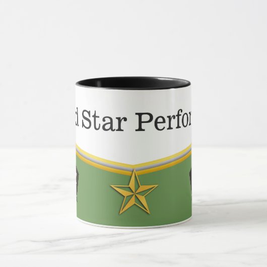 従業員の達成の星の実行者賞のマグ マグカップ (中央)