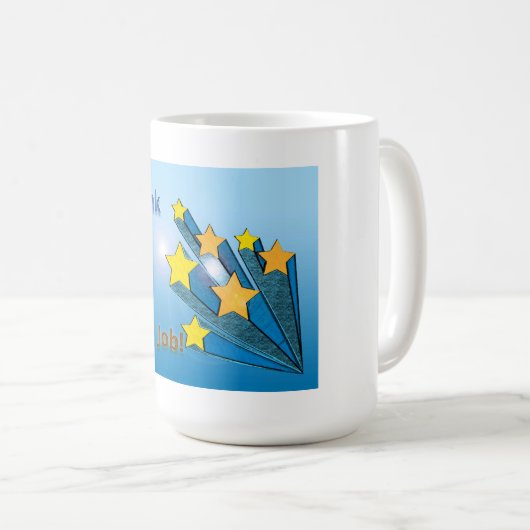 従業員は感謝していしています コーヒーマグカップ (正面右)