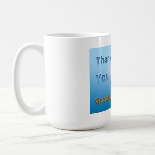 従業員は感謝していしています コーヒーマグカップ (左)