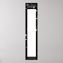 従業員ぶら下がった認識シールのバナー ポスター