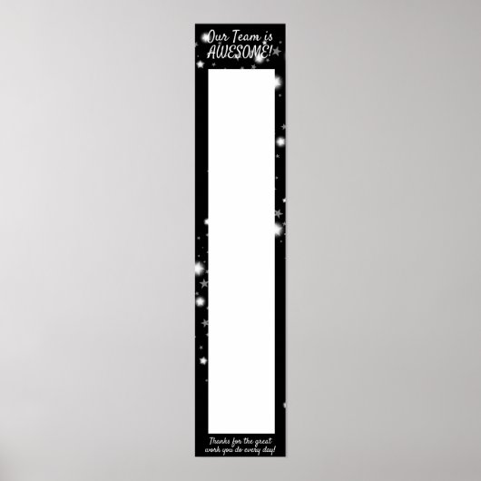 従業員ぶら下がった認識シールのバナー ポスター (正面)