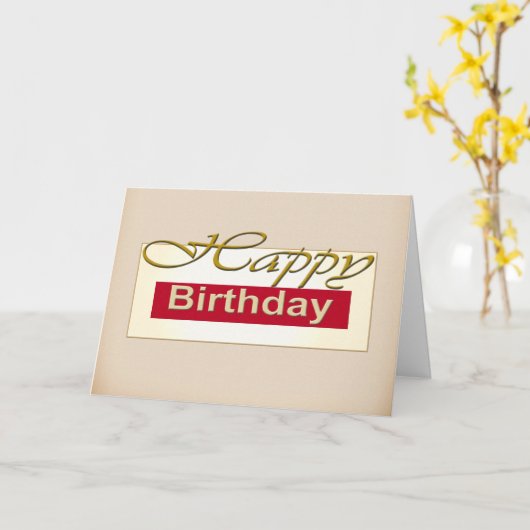 従業員への素晴らしハッピーバースデー カード (黄色い花)