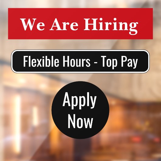 従業員を雇用する雇用ウィンドウ固定シンボルや象徴 ウィンドウサイン (シート2)