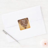 従業員ウェルカムラージワイルドキャットパターンビジネス スクエアシール (封筒)