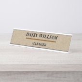 従業員エレガント名タグ デスクネームプレート (正面)