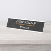 従業員エレガント名タグ デスクネームプレート (正面)