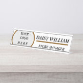 従業員エレガント名タグ デスクネームプレート (正面)