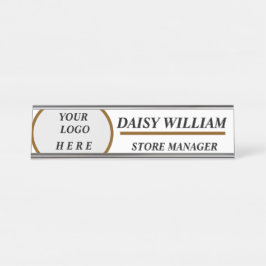 従業員エレガント名タグ デスクネームプレート