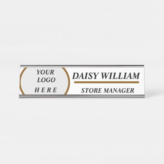 従業員エレガント名タグ デスクネームプレート (正面)