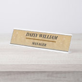 従業員エレガント名タグ デスクネームプレート (正面)