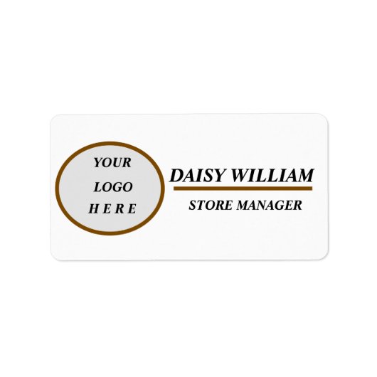 従業員エレガント名タグ ラベル (正面)