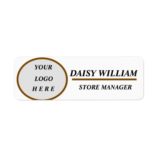 従業員エレガント名タグ ラベル (正面)