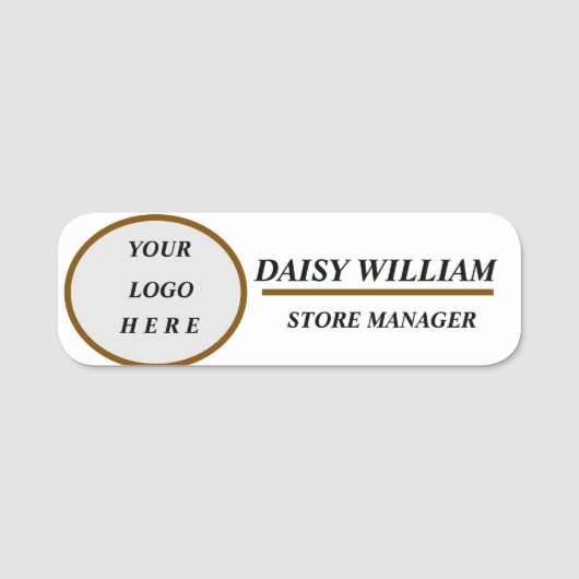 従業員エレガント名タグ 名札 (正面)