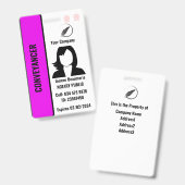 従業員カスタマイズIDバッジ バッジ (正面＆裏面)