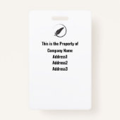 従業員カスタマイズIDバッジ バッジ (裏面)