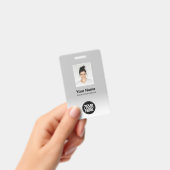 従業員カスタムのフォトグラディエント薄い灰色 バッジ (手持ち)