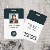 従業員カスタムのフォトバーコードとロゴ名 バッジ