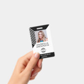 従業員カスタムのフォトロゴのバーコード名バッジ バッジ (手持ち)