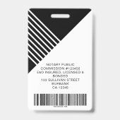 従業員カスタムのフォトロゴのバーコード名バッジ バッジ (裏面)