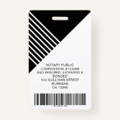 従業員カスタムのフォトロゴのバーコード名バッジ バッジ (裏面)