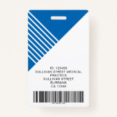 従業員カスタムのフォトロゴのバーコード名バッジ バッジ (裏面)