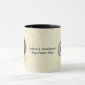 従業員カスタムのマイルストーンの長寿記念日 マグカップ (中央)