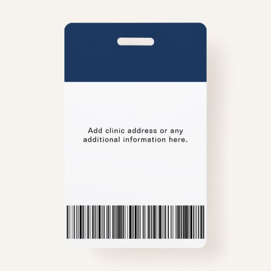 従業員カスタムの写真とビジネスのロゴの青ID バッジ (裏面)