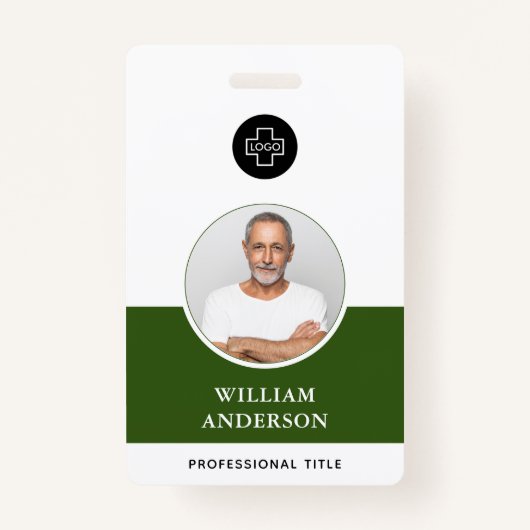 従業員カスタムの写真のロゴ名 バッジ (正面)