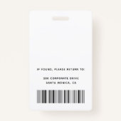 従業員カスタムの写真のロゴ名 バッジ (裏面)