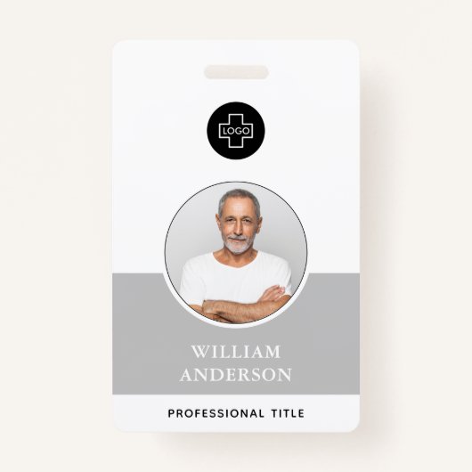 従業員カスタムの写真のロゴ名 バッジ (正面)