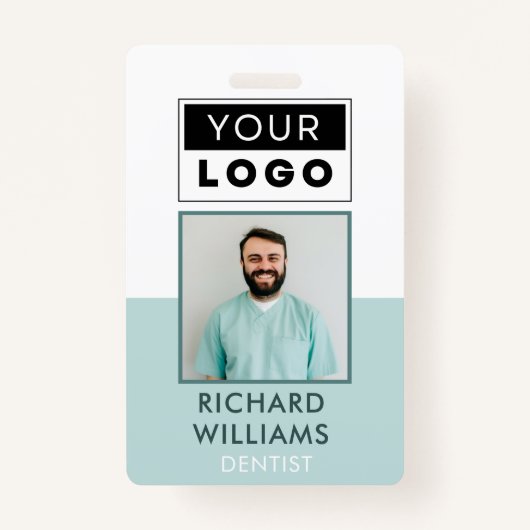 従業員カスタムの写真のロゴ名 バッジ (正面)