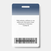 従業員カスタムの写真グラデーション バッジ (裏面)