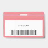 従業員カスタムの写真ロゴとベアコードテンプレート バッジ (裏面)