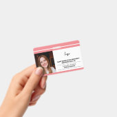 従業員カスタムの写真ロゴとベアコードテンプレート バッジ (手持ち)