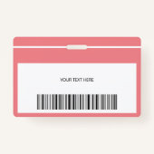 従業員カスタムの写真ロゴとベアコードテンプレート バッジ (裏面)