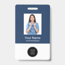 従業員カスタムの写真ロゴオフィス名タグバッジ