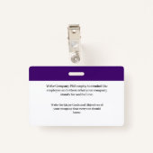 従業員カスタムの写真ロゴバーコード名バッジ バッジ (裏面クリップ)