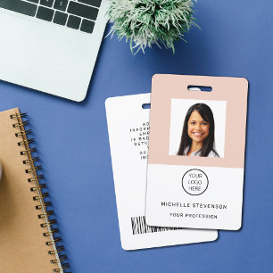 従業員カスタムの写真ロゴバーコード名バッジ バッジ