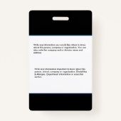 従業員カスタムの写真ロゴバーコード名バッジ バッジ (裏面)