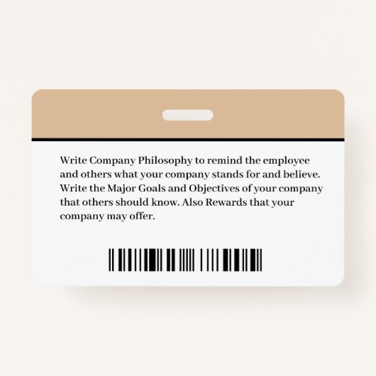 従業員カスタムの写真ロゴバーコード名バッジ バッジ (裏面)