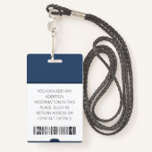 従業員カスタムの写真ロゴバーコード名バッジ バッジ (裏面ランヤード)