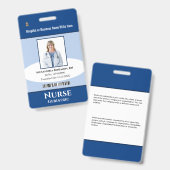 従業員カスタムの写真ロゴバーコード名 バッジ (Front & Back)