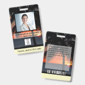 従業員カスタムの写真ロゴバーコード名 バッジ (正面＆裏面)