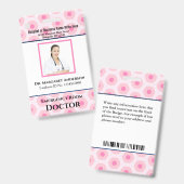 従業員カスタムの写真ロゴバーコード名 バッジ (正面＆裏面)