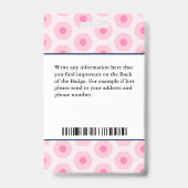 従業員カスタムの写真ロゴバーコード名 バッジ (裏面)