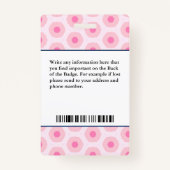 従業員カスタムの写真ロゴバーコード名 バッジ (裏面)