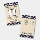 従業員カスタムの写真ロゴバーコード名 バッジ (正面＆裏面)