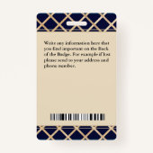 従業員カスタムの写真ロゴバーコード名 バッジ (裏面)